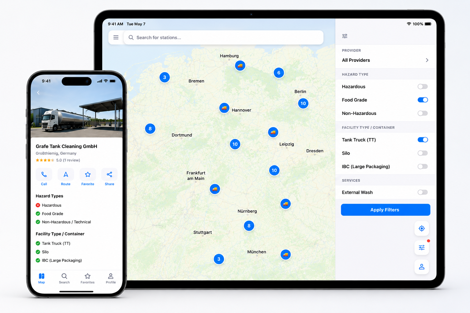 BulkRadar app preview on phone and tablet